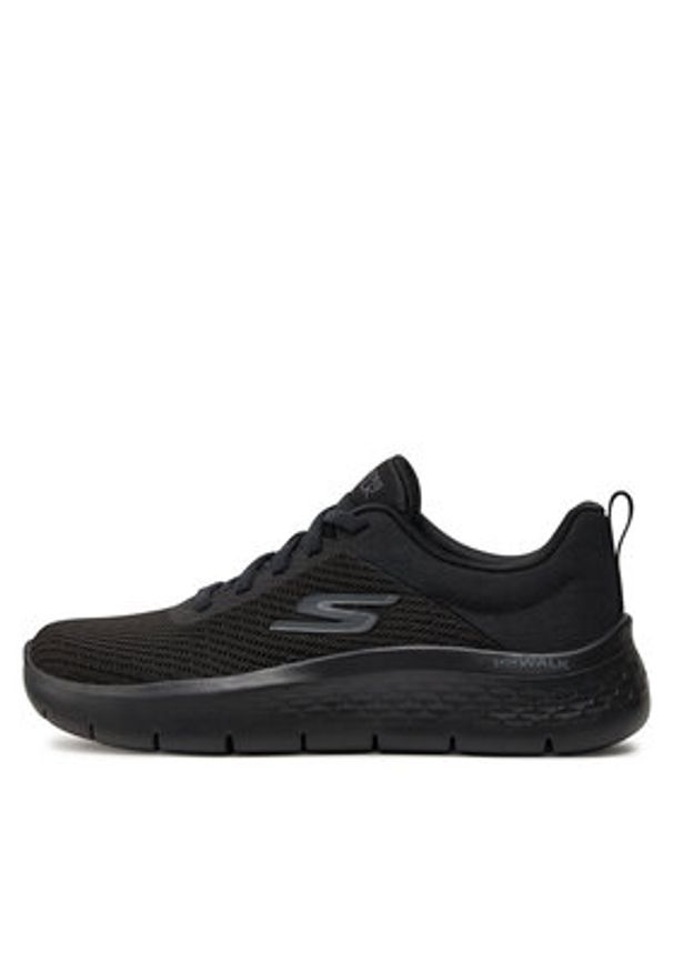 skechers - Skechers Sneakersy Go Walk Flex 124952/BBK Czarny. Kolor: czarny. Materiał: materiał