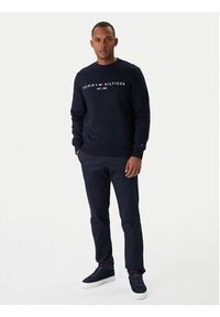 TOMMY HILFIGER - Tommy Hilfiger Bluza Logo MW0MW11596 Granatowy Regular Fit. Kolor: niebieski. Materiał: bawełna #6