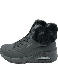 skechers - Buty do chodzenia damskie Skechers Uno Rugged Fall Air. Wysokość cholewki: za kostkę. Zapięcie: sznurówki. Kolor: czarny. Materiał: materiał, syntetyk. Szerokość cholewki: normalna. Sport: turystyka piesza