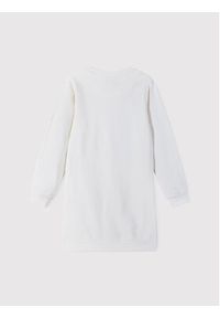 Reima Sukienka dzianinowa Villikko 5200112A Biały Regular Fit. Kolor: biały. Materiał: bawełna