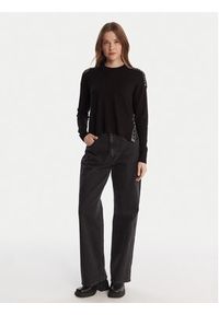DKNY Sweter P5MSLJ92 Czarny Regular Fit. Kolor: czarny. Materiał: wiskoza #3