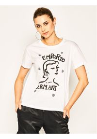 Emporio Armani T-Shirt 3H2T7Q 2J95Z 0100 Biały Regular Fit. Kolor: biały #1