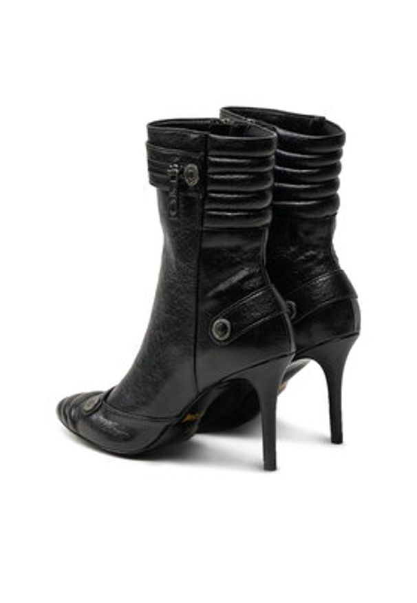 Just Cavalli Botki 77RA3S66 Czarny. Kolor: czarny. Materiał: skóra
