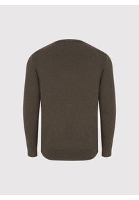 Pako Lorente - PAKO LORENTE – Brązowy sweter męski o-neck. Okazja: na co dzień. Kolor: zielony, brązowy. Materiał: poliester, wiskoza. Sezon: jesień. Styl: casual #5