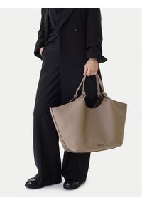 DKNY Torebka R42BAE48 Beżowy. Kolor: beżowy. Materiał: skórzane #1