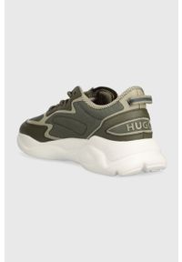 Hugo - HUGO sneakersy Leon kolor zielony 50503114. Nosek buta: okrągły. Zapięcie: sznurówki. Kolor: zielony. Materiał: guma #4