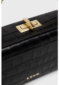 DKNY - Dkny Torba skórzana R12GQO35 kolor czarny. Kolor: czarny. Materiał: skórzane. Rodzaj torebki: na ramię #6