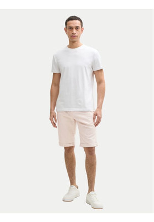 Tom Tailor Szorty materiałowe 1044715 Beżowy Regular Fit. Kolor: beżowy. Materiał: len