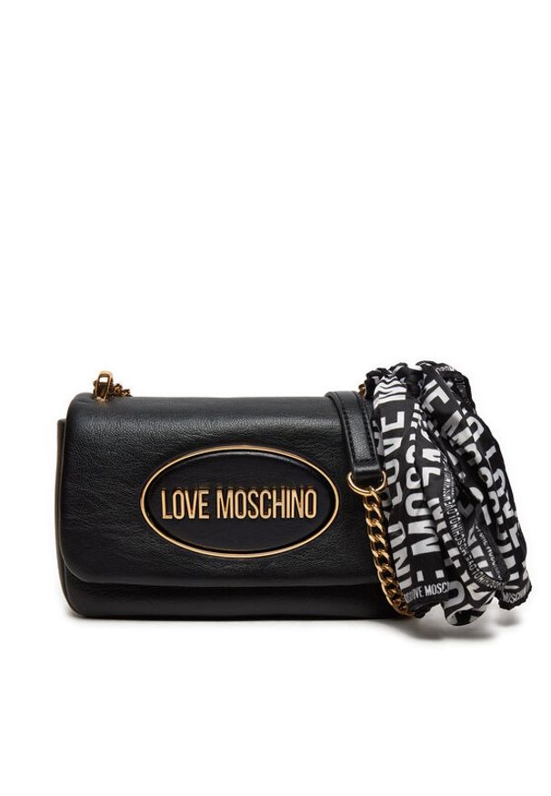 Love Moschino - LOVE MOSCHINO Torebka JC4032PP1LLE100A Czarny. Kolor: czarny. Materiał: skórzane