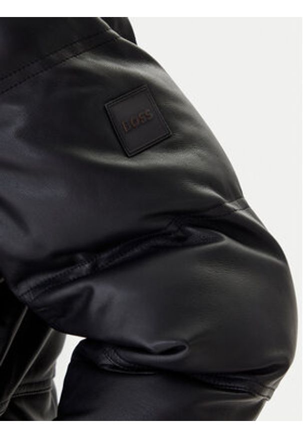 BOSS - Boss Kurtka skórzana Jolam 50522219 Czarny Relaxed Fit. Kolor: czarny. Materiał: skóra