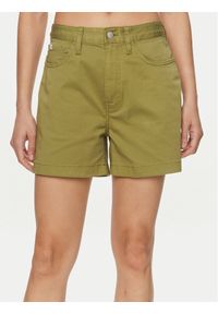 Calvin Klein Jeans Szorty materiałowe J20J223135 Zielony Mom Fit. Kolor: zielony. Materiał: bawełna #1