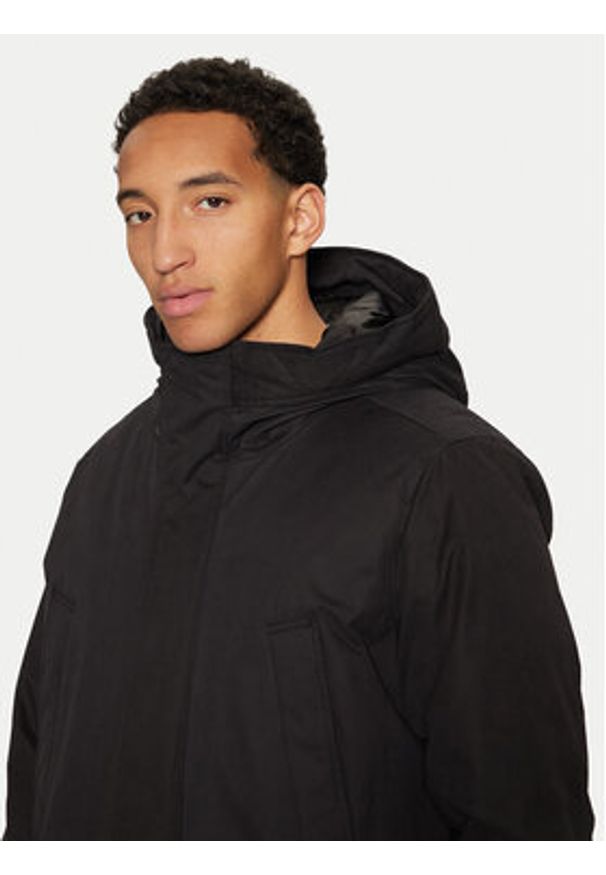 United Colors of Benetton - United Colors Of Benetton Parka 26UWUN061 Czarny Regular Fit. Kolor: czarny. Materiał: syntetyk, bawełna