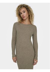 only - ONLY Sukienka dzianinowa Katia 15324649 Beżowy Slim Fit. Kolor: beżowy. Materiał: syntetyk, wiskoza #6