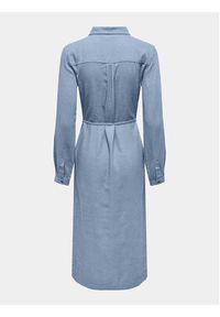only - ONLY Sukienka koszulowa Caro 15278720 Niebieski Relaxed Fit. Kolor: niebieski. Materiał: len. Typ sukienki: koszulowe
