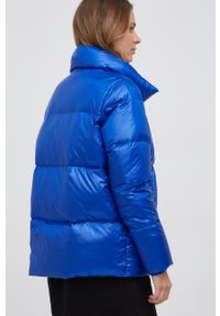 Calvin Klein Kurtka puchowa damska zimowa. Okazja: na co dzień. Kolor: niebieski. Materiał: puch. Sezon: zima. Styl: casual