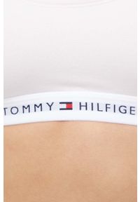 TOMMY HILFIGER - Tommy Hilfiger biustonosz kolor różowy gładki. Kolor: różowy. Materiał: włókno. Wzór: gładki #3