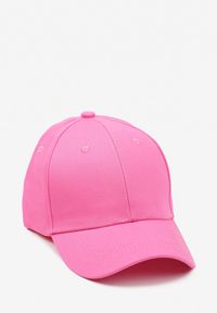 Born2be - Różowa Bawełniana Czapka z Daszkiem z Regulowanym Zapięciem Tilzeri. Kolor: różowy. Materiał: bawełna. Styl: casual