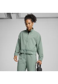 Puma - Damska kurtka LACE PUMA Green Moon. Typ kołnierza: kaptur. Kolor: zielony. Sport: turystyka piesza