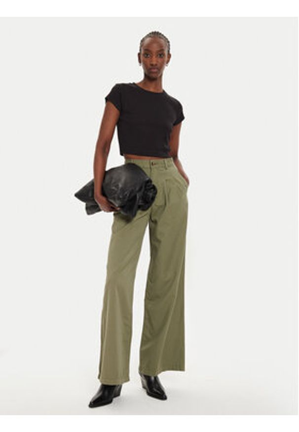 Levi's® Spodnie materiałowe A7535-0000 Zielony Wide Leg. Kolor: zielony. Materiał: bawełna