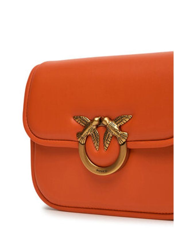 Pinko - PINKO Torebka Love Box Bag Fl Mini PE 25 PLTT 104297 A26L Pomarańczowy. Kolor: pomarańczowy. Materiał: skórzane