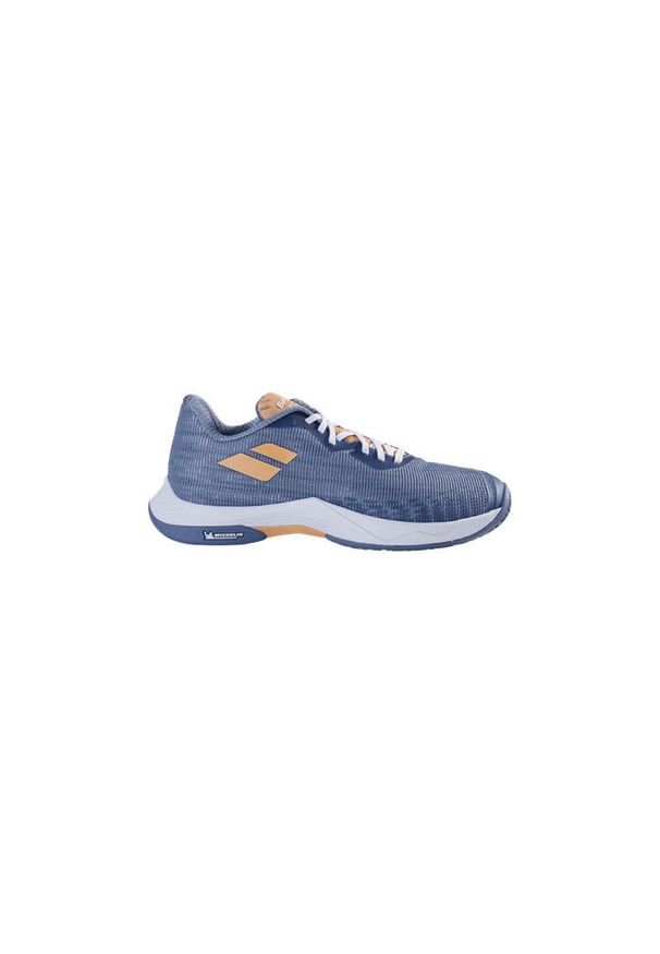 Buty do badmintona damskie Babolat Shadow Spirit 2 Women. Kolor: niebieski, pomarańczowy, wielokolorowy