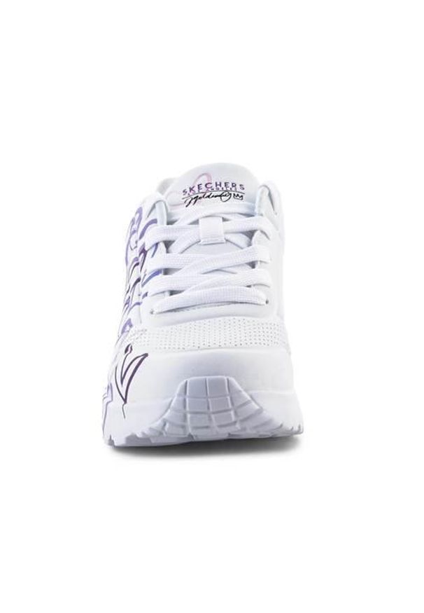 skechers - Buty do chodzenia dla dzieci Skechers Uno Lite Spread The Love. Kolor: biały. Materiał: syntetyk, materiał. Szerokość cholewki: normalna. Sport: turystyka piesza