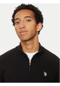 U.S. Polo Assn. Sweter MUP2963 Czarny Regular Fit. Typ kołnierza: polo. Kolor: czarny. Materiał: bawełna #4