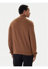 Calvin Klein Golf LV04LD318G Brązowy Regular Fit. Typ kołnierza: golf. Kolor: brązowy. Materiał: wełna #5