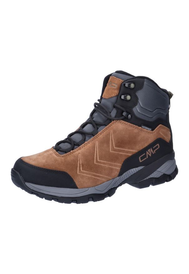 Buty trekkingowe męskie wysokie CMP MELNICK skóra naturalna wodoodporne. Kolor: beżowy, wielokolorowy, czarny. Materiał: skóra