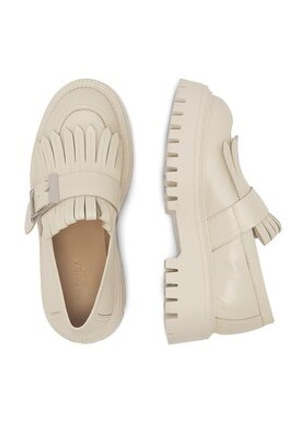 Badura Loafersy DEBORAH-24SS200 Beżowy. Kolor: beżowy. Materiał: skóra