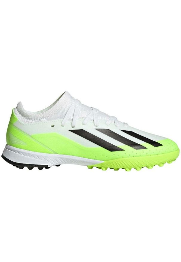 Adidas - Buty piłkarskie adidas X Crazyfast.3 Tf Jr IE1568 białe białe. Zapięcie: sznurówki. Kolor: biały. Materiał: guma, syntetyk. Sport: piłka nożna