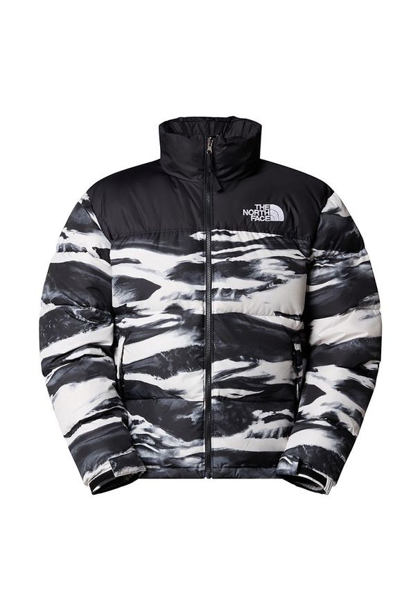 Kurtka męska The North Face 1996 Retro Nuptse 0A8D16DJI1 - biało-czarna. Kolor: czarny, wielokolorowy, biały. Materiał: nylon, materiał, puch. Styl: retro