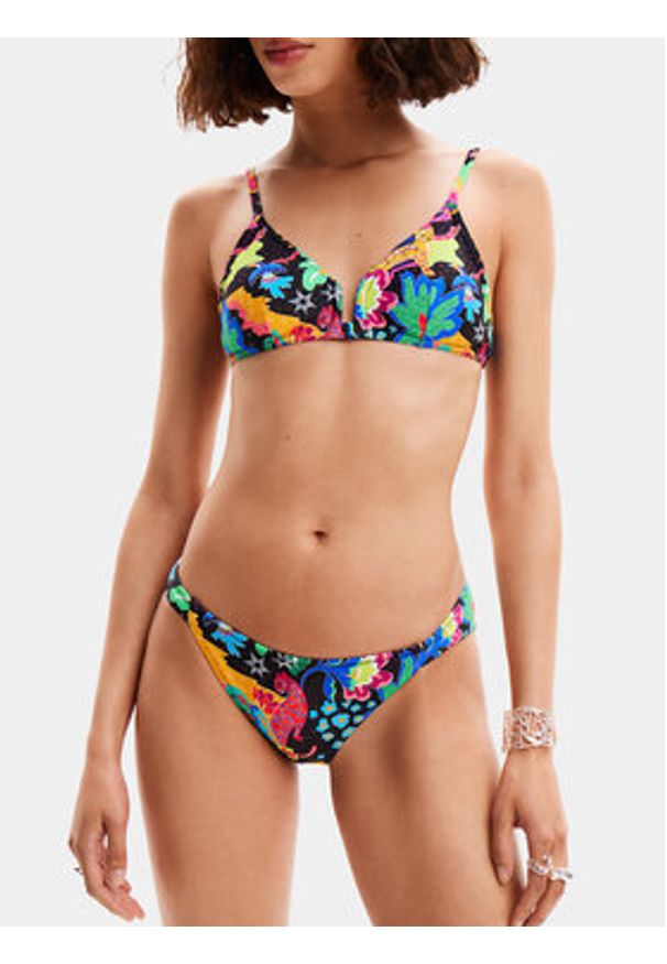 Desigual Dół od bikini Jungle 24SWMK11 Kolorowy. Materiał: syntetyk. Wzór: kolorowy