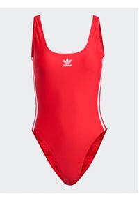 Adidas - adidas Strój kąpielowy Adicolor 3-Stripes Swimsuit IC2272 Czerwony Slim Fit. Kolor: czerwony. Materiał: syntetyk #6