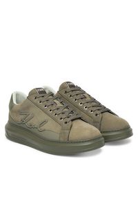 Karl Lagerfeld - KARL LAGERFELD Sneakersy Kapri KL52542F Khaki. Kolor: brązowy. Materiał: nubuk, skóra #5