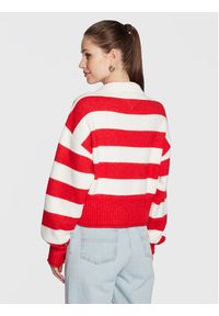 Tommy Jeans Sweter Stripe Badge DW0DW14956 Czerwony Regular Fit. Kolor: czerwony. Materiał: syntetyk #4