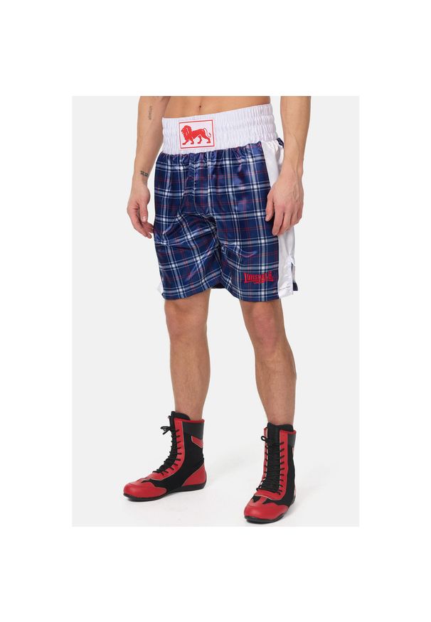 Szorty bokserskie Lonsdale Spaxton. Kolor: wielokolorowy, niebieski, czerwony. Materiał: satyna, poliester
