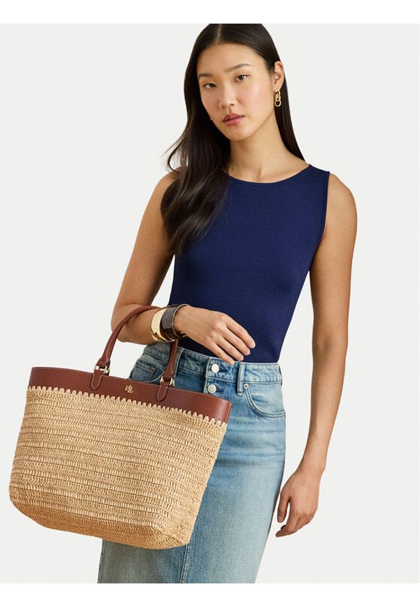 Lauren Ralph Lauren - LAUREN RALPH LAUREN Torebka 431982183001 Brązowy. Kolor: brązowy