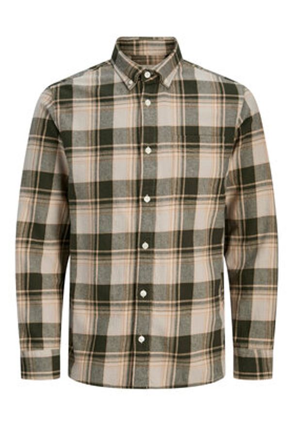 Jack & Jones Koszula Blubrook 12282354 Beżowy Regular Fit. Kolor: beżowy. Materiał: bawełna