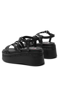 Tommy Jeans Sandały Tjw Strappy Wedge Sandal EN0EN02516 Czarny. Kolor: czarny #3