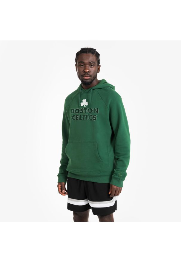 TARMAK - Bluza do koszykówki dla mężczyzn i kobiet Hoodie 900 NBA. Kolor: zielony. Materiał: tkanina, materiał. Sport: koszykówka