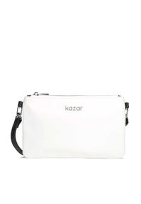 Kazar - Biała torebka damska. Kolor: biały. Materiał: skórzane. Rozmiar: duże #5