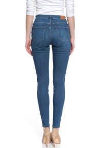 Wrangler - DAMSKIE SPODNIE JEANSOWE WRANGLER HIGH RISE SKINNY MID INDIGO W27HVQX8E. Okazja: na co dzień. Stan: podwyższony. Styl: casual, elegancki #7