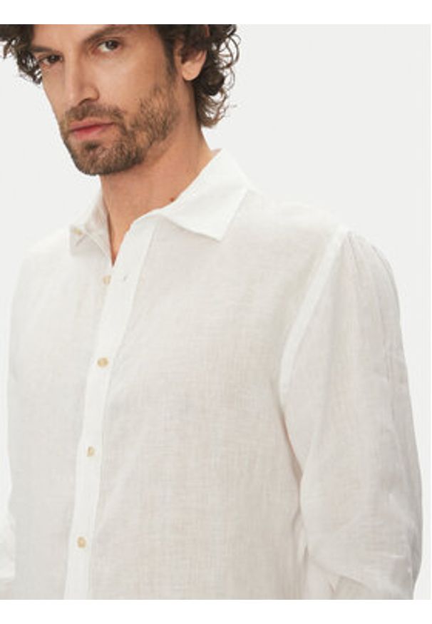 Liu Jo Koszula QA5097 T4359 11001 Biały Regular Fit. Kolor: biały. Materiał: len