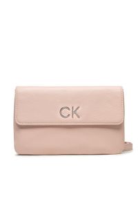Calvin Klein Torebka Re-Lock Dbl Crossbody Bag Pbl K60K609140 Różowy. Kolor: różowy. Materiał: skórzane