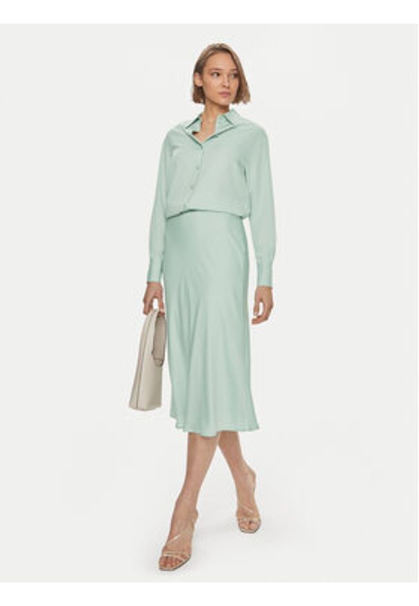 Calvin Klein Spódnica midi Bias K20K203514 Zielony Regular Fit. Kolor: zielony. Materiał: syntetyk