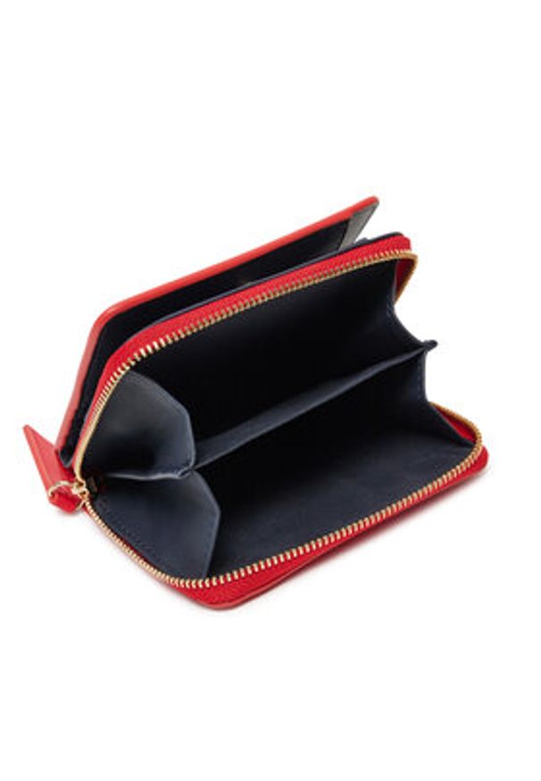 TOMMY HILFIGER - Tommy Hilfiger Mały Portfel Damski Th Logotape Med Za AW0AW17408 Czerwony. Kolor: czerwony. Materiał: skóra