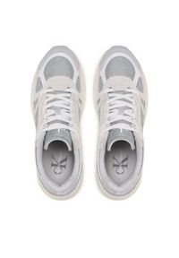 Calvin Klein Jeans Sneakersy Retro Tennis Laceup Mix Lth YM0YM00696 Szary. Kolor: szary. Materiał: materiał #6