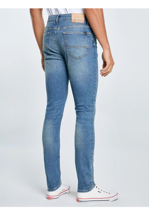Big-Star - Jeansy męskie niebieskie Deric High Waist 390. Okazja: na co dzień. Stan: podwyższony. Kolor: niebieski. Styl: casual
