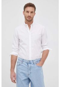 Pepe Jeans koszula PENTON męska kolor biały slim z kołnierzykiem button-down. Typ kołnierza: button down. Kolor: biały. Materiał: materiał, tkanina. Wzór: gładki